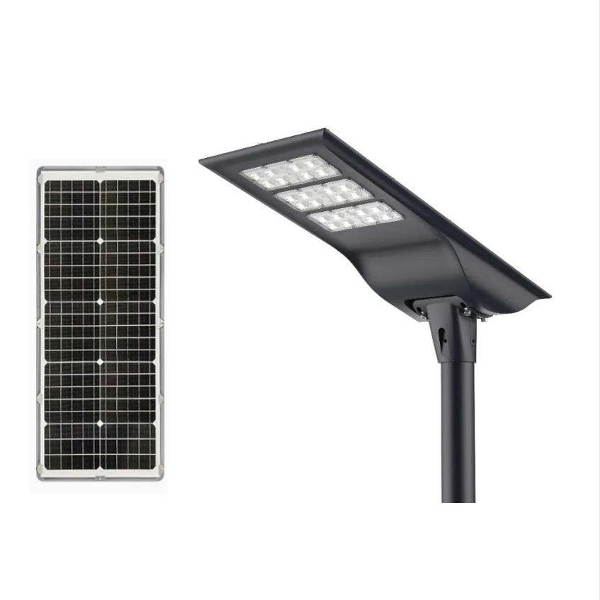 60W Iluminação Comercial LED Solar de Rua Off-Grid Design Tudo em Um para Iluminação de Estradas