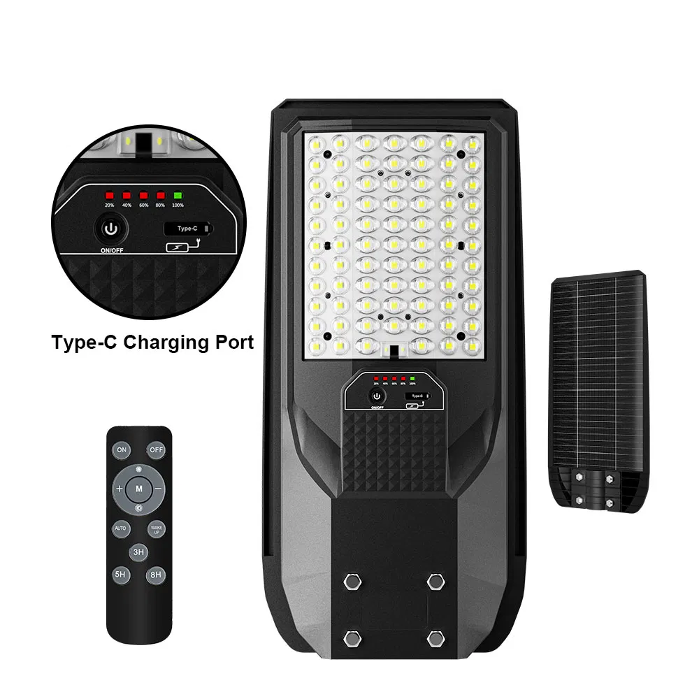 Iluminação Industrial da China Integrada Tudo em Um Luz de Rua Solar LED com Câmera