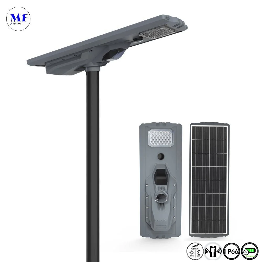 Preço de Fábrica Luz Solar ao Ar Livre IP66 100W 200W 300W 400W Luz de Estacionamento Luz Solar de Rua com Câmera Sensor de Fotocélula Controle Remoto