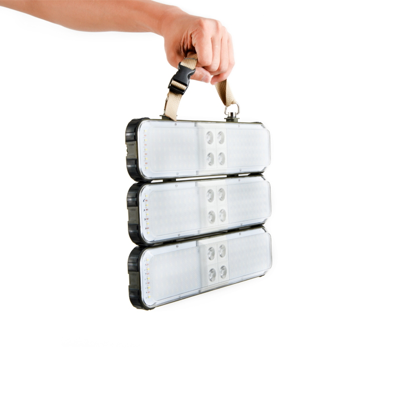 Iluminação de Tripé LED Ajustável Solar Desmontável para Camping e Trabalho ao Ar Livre