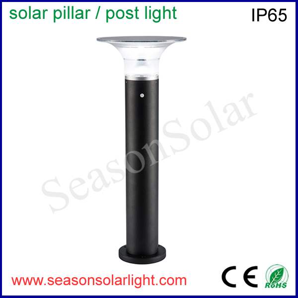 Iluminação de Bollard Solar LED para Jardim Decorativa de Alta Qualidade em Alumínio, à Prova d'Água, para Paisagismo ao Ar Livre
