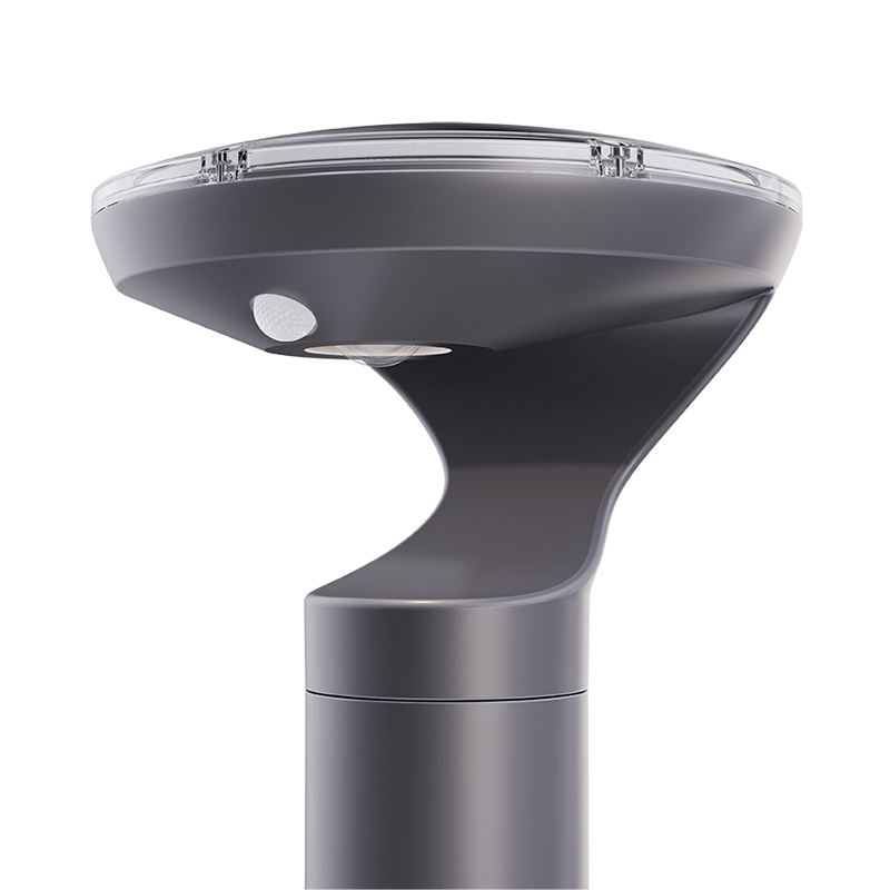 Sensor de Movimento Externo IP65 À Prova D'Água Alumínio Solar LED Bollard Luz Quente Branca Iluminação de Jardim Paisagístico