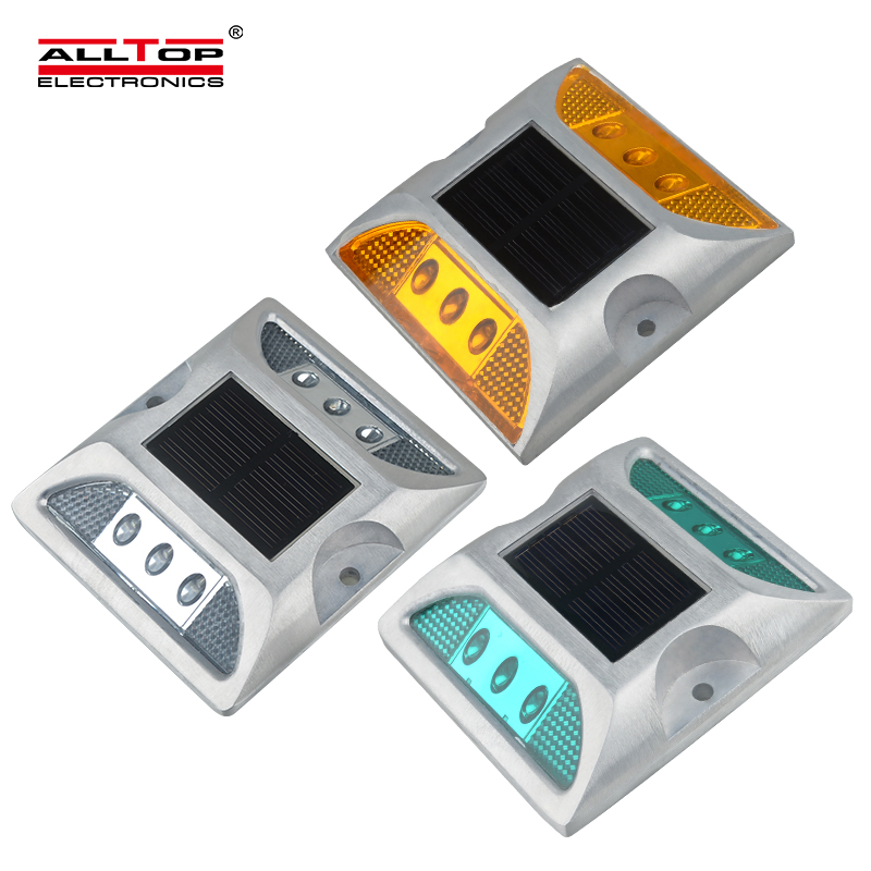 Luz de advertência de tráfego Cat's Eye Alltop, luz de deck LED solar, lâmpada de estaca para sinalização de estrada ao ar livre