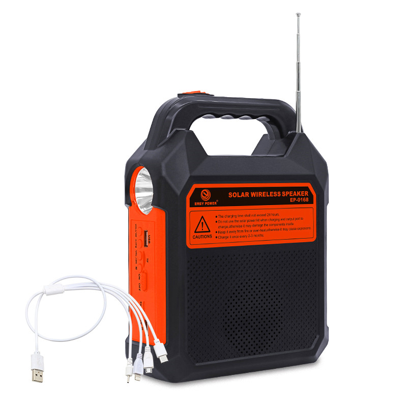 Yaye 2025 Luminária de Camping Portátil Recarregável de Emergência Solar com TF/USB/FM/ Alto-falantes Bluetooth