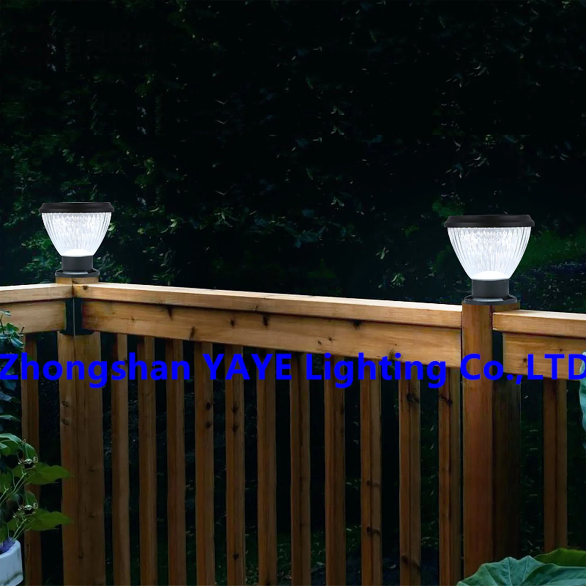 Preço da Fábrica Yaye Solar Iluminação de Pilar ao Ar Livre à Prova d'Água CE/RoHS Inteligente 50W Alumínio LED Iluminação de Pilar Solar para Jardim com LED 2835 SMD/1000PCS Estoque