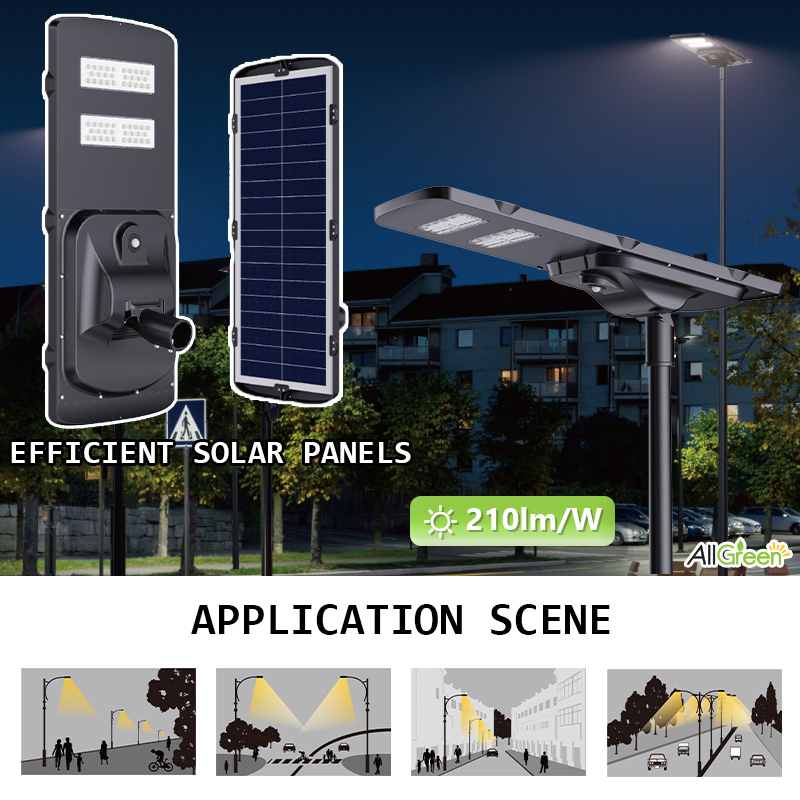 Todos os verdes Agss08 Luz de Rua Solar Alta Brilho Preço de Fábrica Atacadistas Melhor Lampara Tudo em Um Jardim Estrada Exterior Alimentado LED Iluminação Solar com CE/ISO