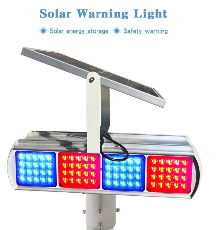 Iluminação de Calçada com Rampas Solares Vermelhas e Azuis de Alta Qualidade