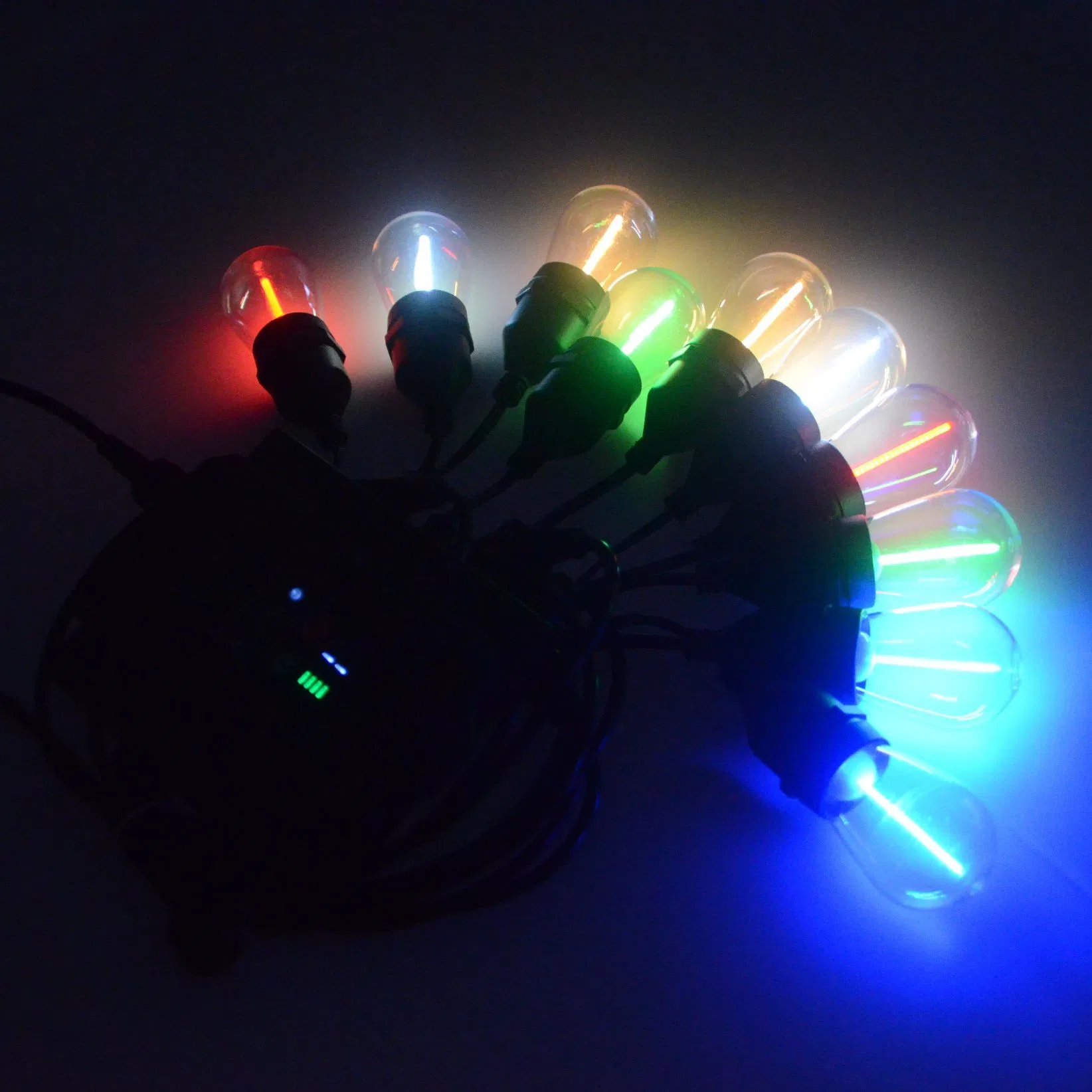 Iluminação decorativa de festão LED meteoros solares para exterior
