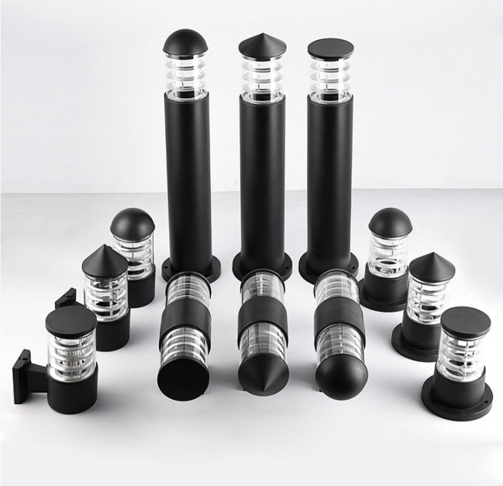 Luz de Bollard 80cm 60cm Lâmpadas de Jardim e Gramado Decoração Vila Caminho Pilar Posto Lanternas Solares Iluminação Paisagística