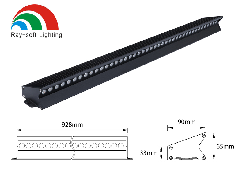 Iluminação Linear de Parede em Alumínio para Jardim ao Ar Livre com LED Solar Moderno IP65 à Prova d'Água