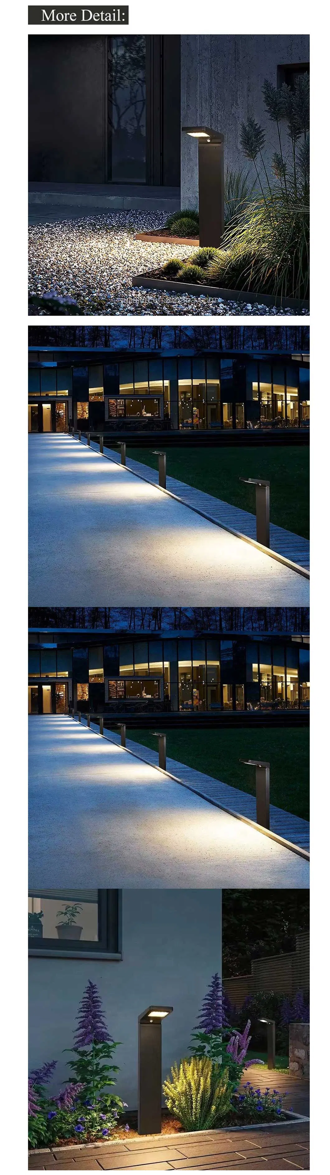 Iluminação de Caminho Solar LED Sustentável para Residências de Alto Padrão