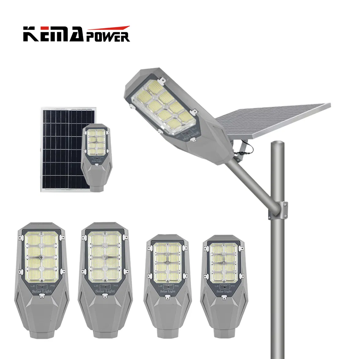 Luz de Segurança Externa de Alto Lúmen 100 Watt 200W 300W 400W Iluminação Solar Automática de Rua