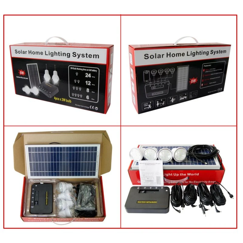 Conjunto Completo de Painéis Solares para Energia em Casa Off Grid 12V Sistema de Iluminação com Bateria Estação Portátil Mini Camping