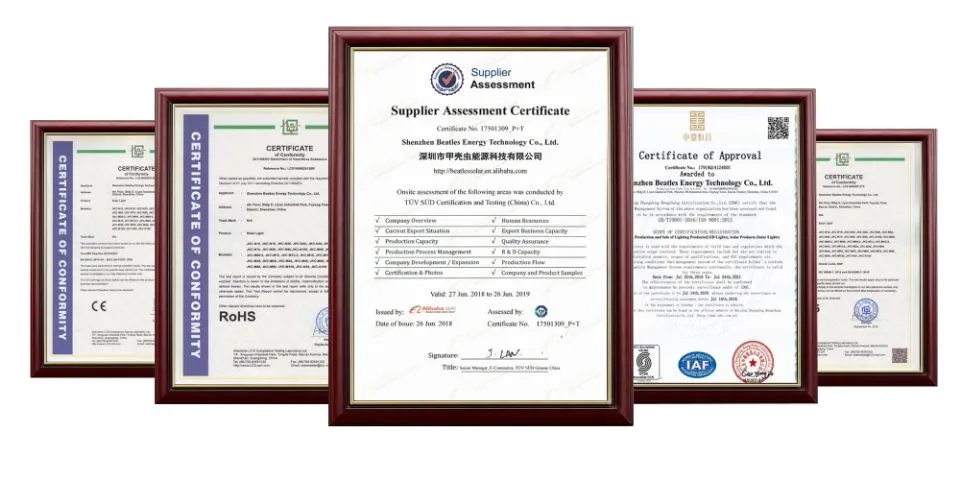 Certificados CE RoHS IP66
