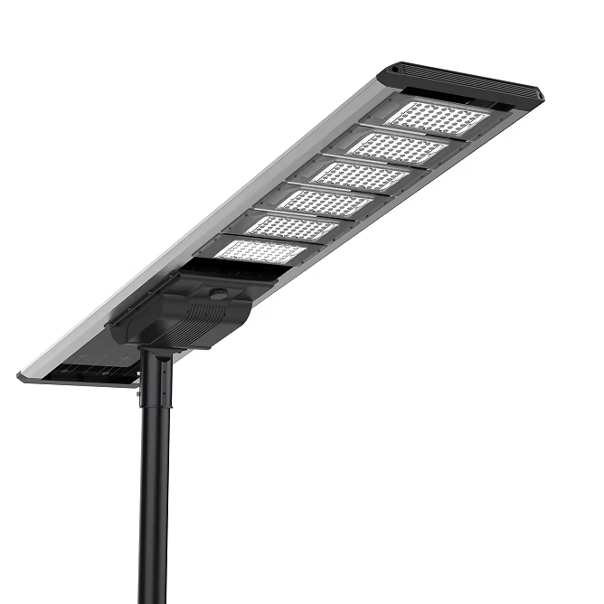 200W Lâmpada Solar Integrada de Alta Potência com Sensor de Movimento IP66 Iluminação Externa