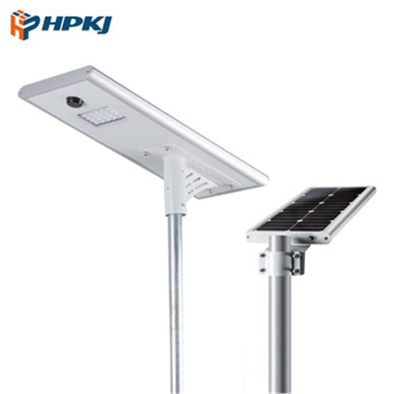 Iluminação de Rua Solar com Sensor de Movimento para Jardim com Braços Duplos Hepu