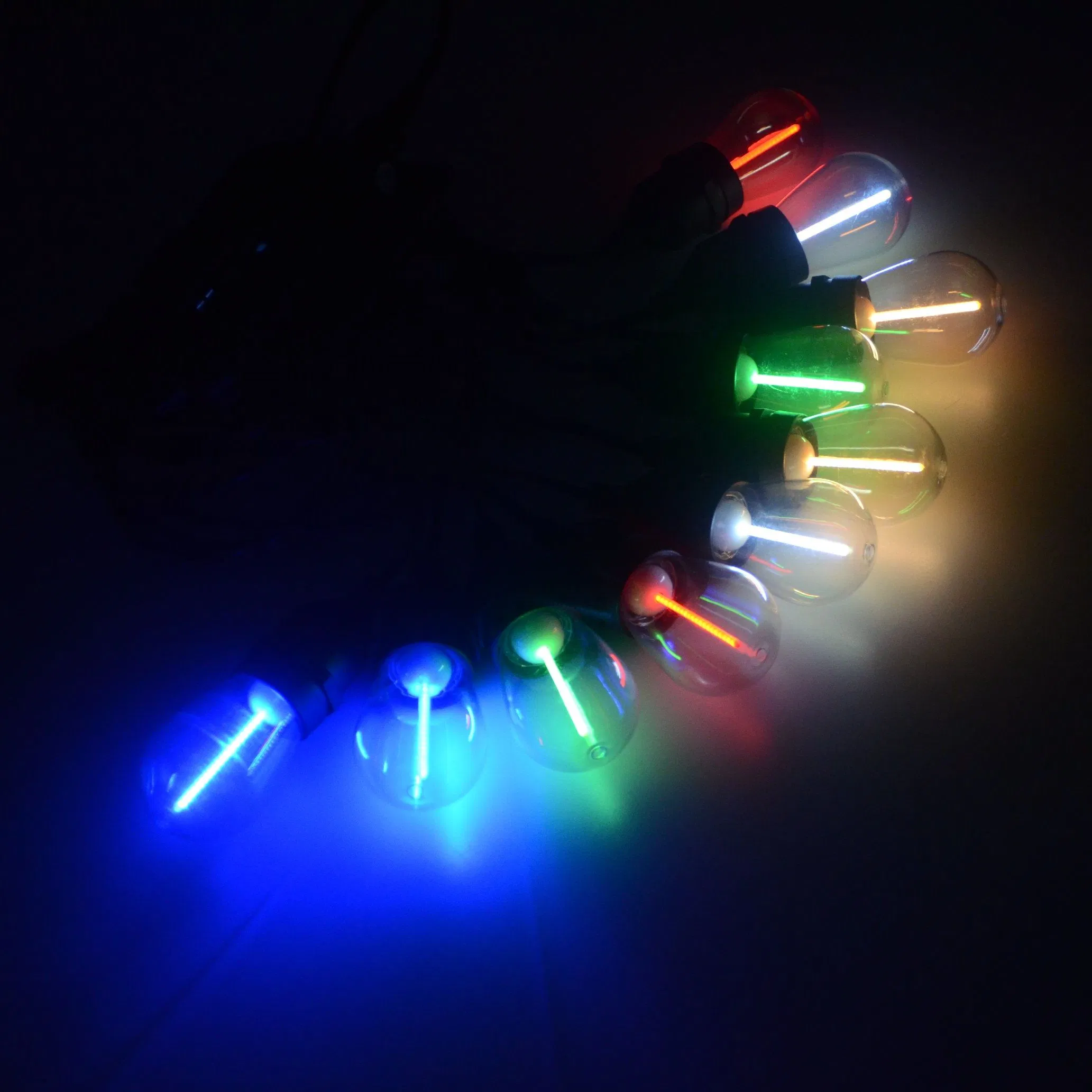 Iluminação decorativa de festão LED meteoros solares para exterior
