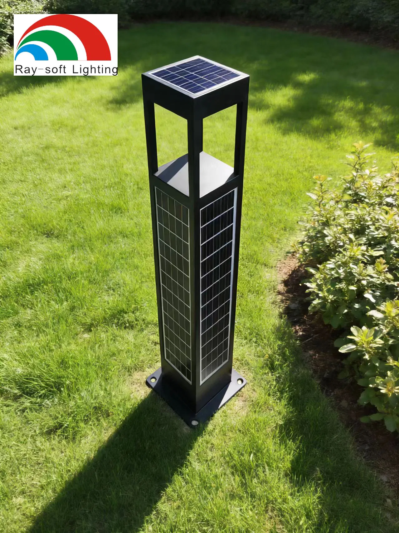 Moderno Durável 12W Solar LED Alta Potência Integrado Quadrado Impermeável Jardim Caminho Passarela Balizador Iluminação de Gramado