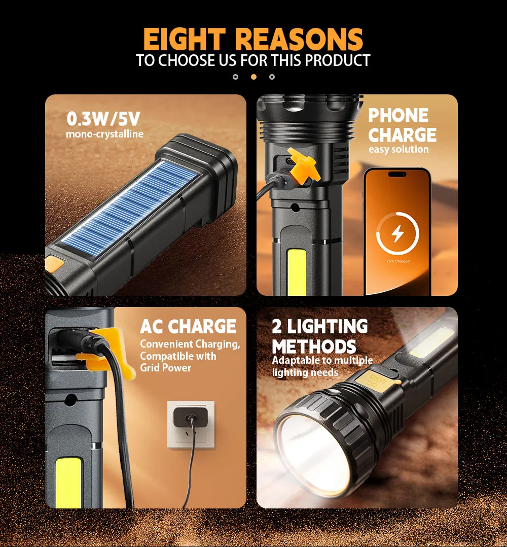 Lanterna Solar Recarga LED 1