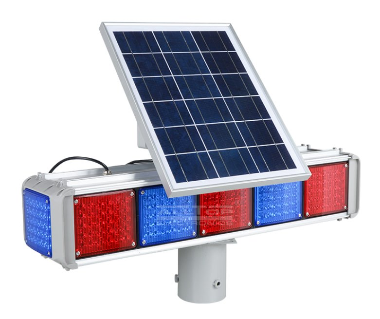 Iluminação de Calçada com Rampas Solares Vermelhas e Azuis de Alta Qualidade