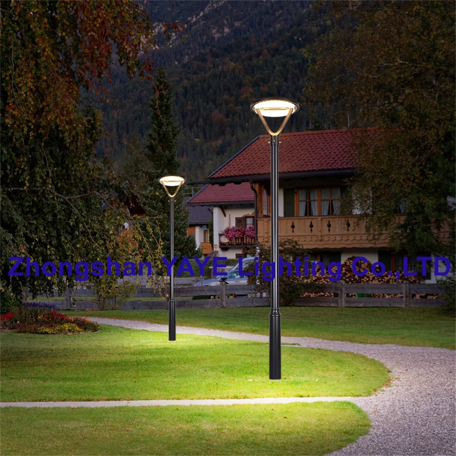Yaye 2023 Fabricante de Painéis Solares Preço CE/RoHS 200W À Prova D'Água IP66 Alumínio LED Jardim Parque Caminho Iluminação Decorativa com Bateria de Lítio