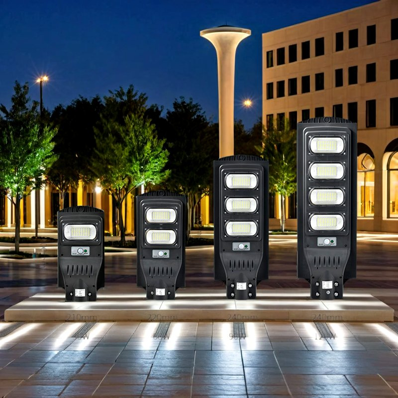 Luzes de Rua Solares Industriais, Luz LED Solar, Luz de Rua Solar com Sensor Iluminação de Segurança