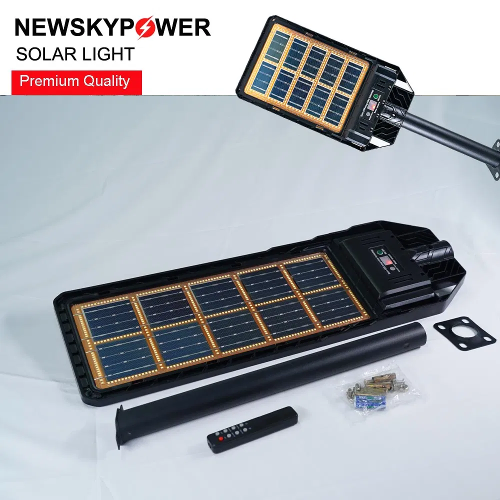 Lâmpada de Rua Solar com Sensor de Movimento de Alta Qualidade 200W Iluminação de Jardim
