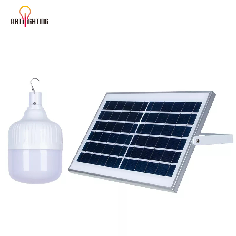 Lâmpada Solar Portátil Recarregável Bulbo de Luz Painel Solar À Prova D'Água LED Iluminação para Acampamento em Casa e ao Ar Livre