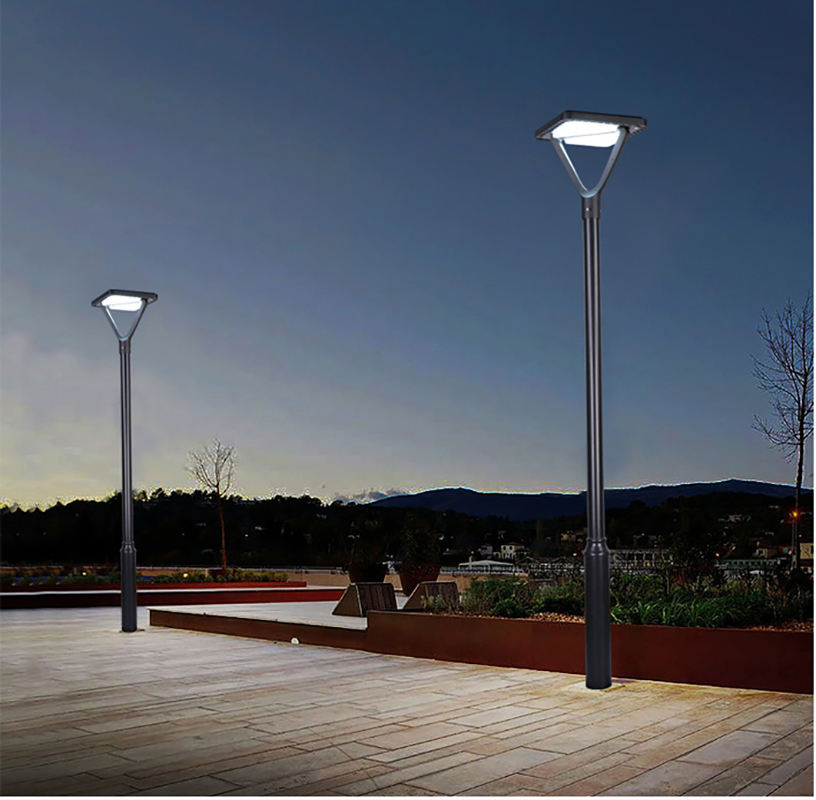 Lâmpada de Courtyard Solar de Alumínio Fundido para Exterior à Prova d'Água Iluminação Decorativa de Jardim Vila Paisagística Luminária de Rua