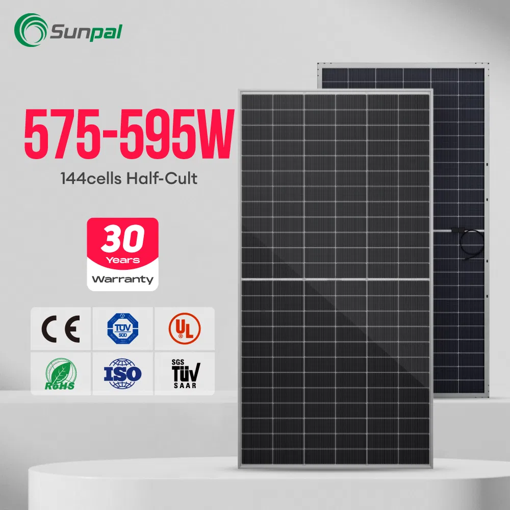 Sunpal Monocrystalline Dual Glass Solar Panels 550W 670W 590W 650W Topcon Bifacial Home Use Solar Panel
