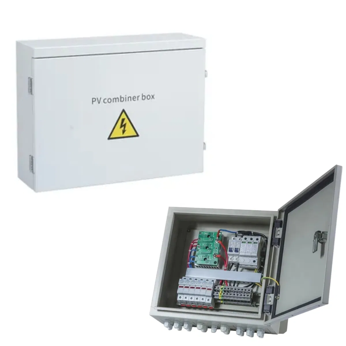 10 in 1 PV DC Combiner Box with Wiring Protection and Suit for Outdoor Harsh Environment Applications DC1000V for Solar System