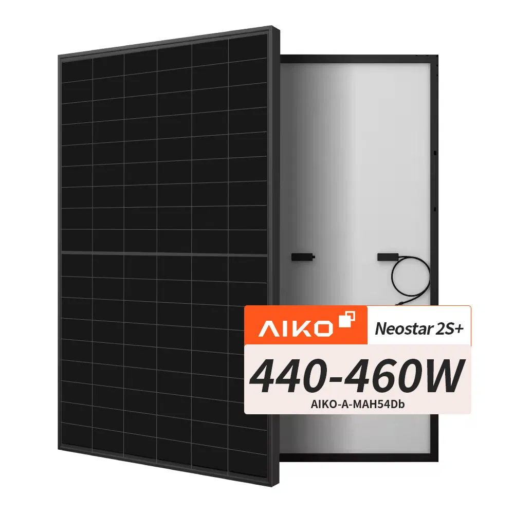 Aiko Solar Neostar 2s+ Dual-Glass Module 440W 445W 450W 455W 460W N Type ABC Bifacial Full Black Solar Panels