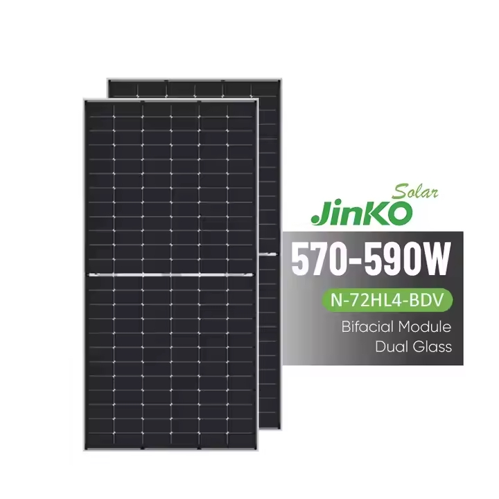 Jinko Tiger Neo N-Type Jkm585-72hl4-Bdv 585W 590W 595W Bifacial Solar Panel Price Topcon Dual Glass Solares Paneles