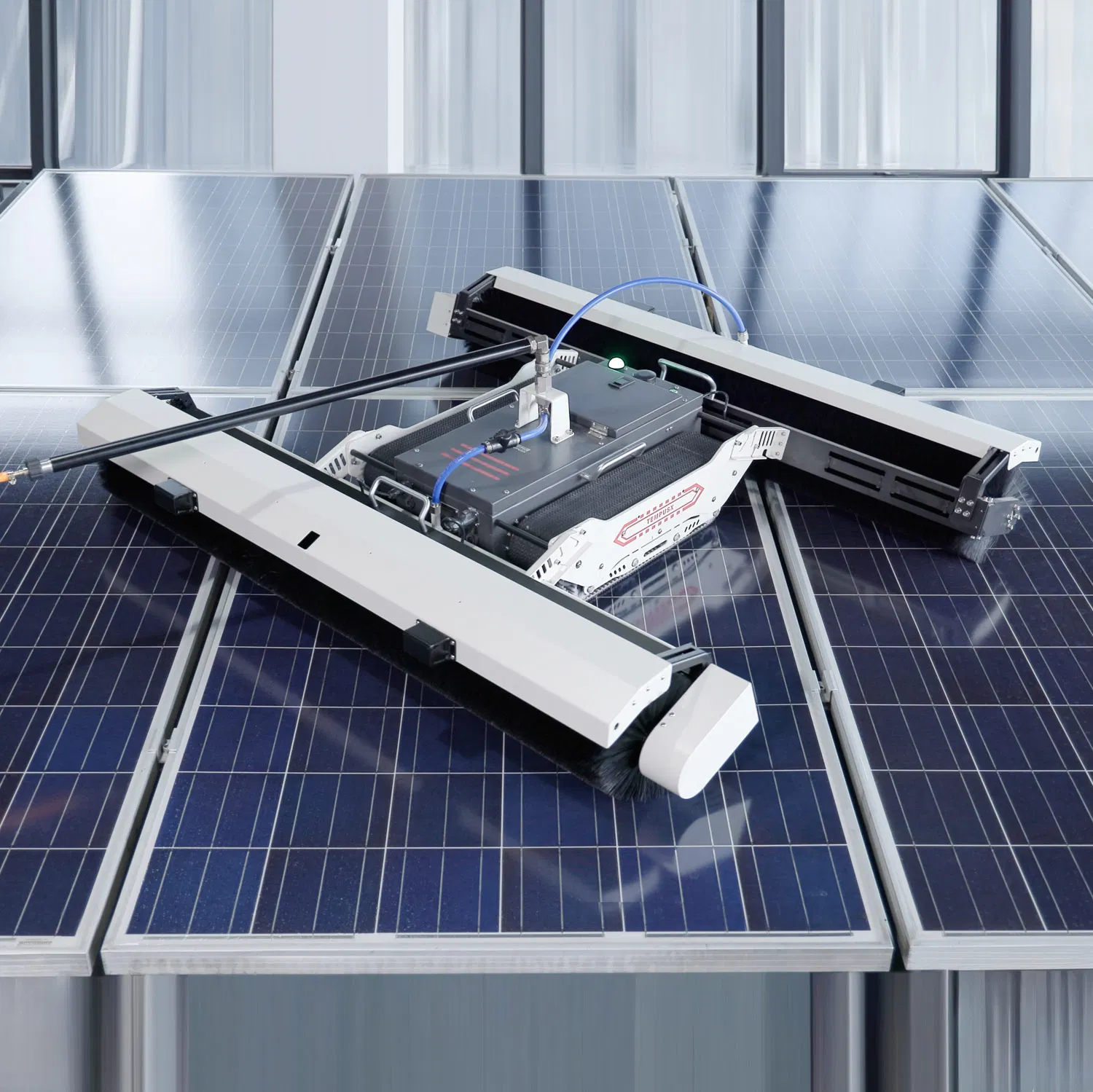 D1300 IP65 Track-Type Remote-Controlled Solar Photovoltaic Panel Cleaner Cleaning Robot