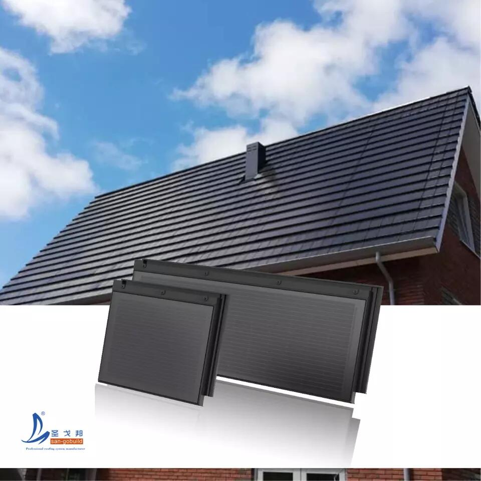 EEG Germany BIPV Solar Module Integrated &amp; Roof Tile 2 in 1 Solar Roof Tiles