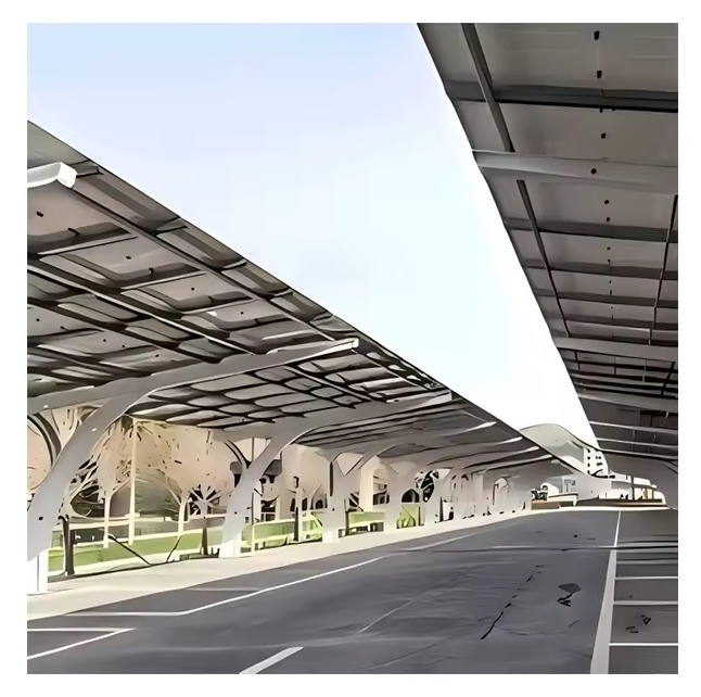Solar PV Waterproof Parking Structure Photovoltaic Carport Installation System