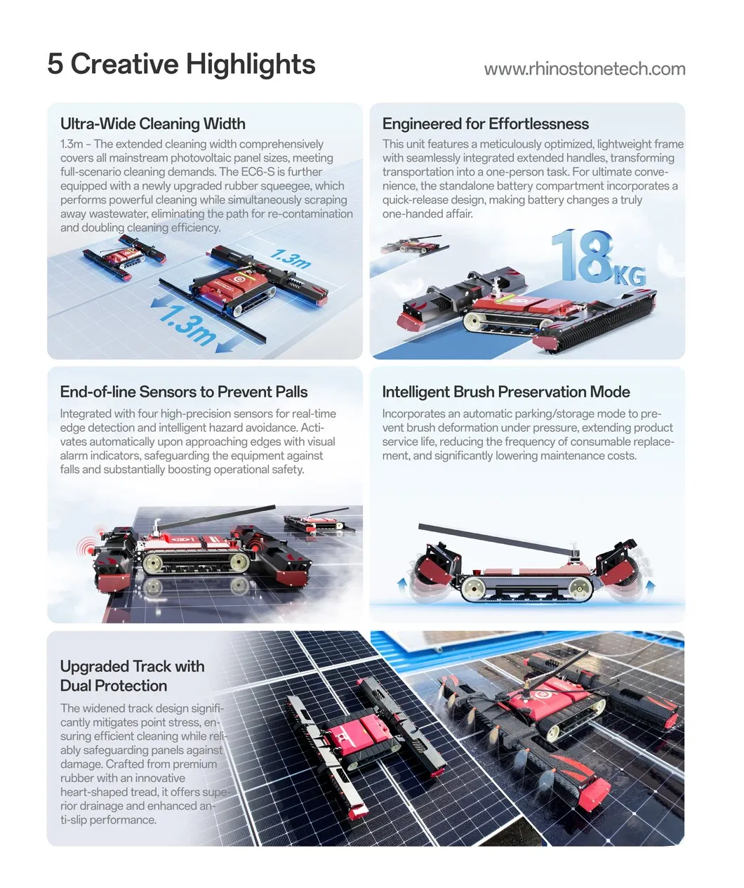 Photovoltaic Cleaning Robot Advantage