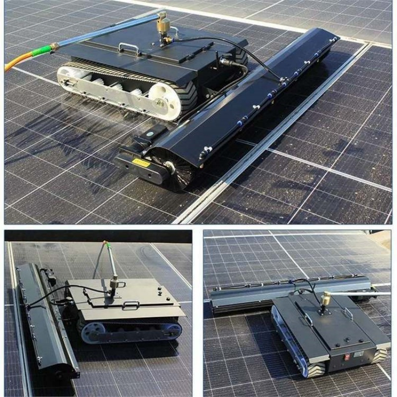 Track-Type Photovoltaic Cleaning Robot for Solar Power Station Operations High-Precision Solar Cleaning Robot
