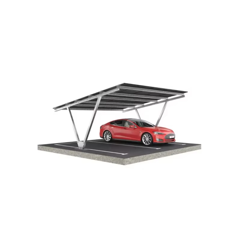 Residential Weatherproof Solar Carport Black Photovoltaic Aluminum Parking Structure