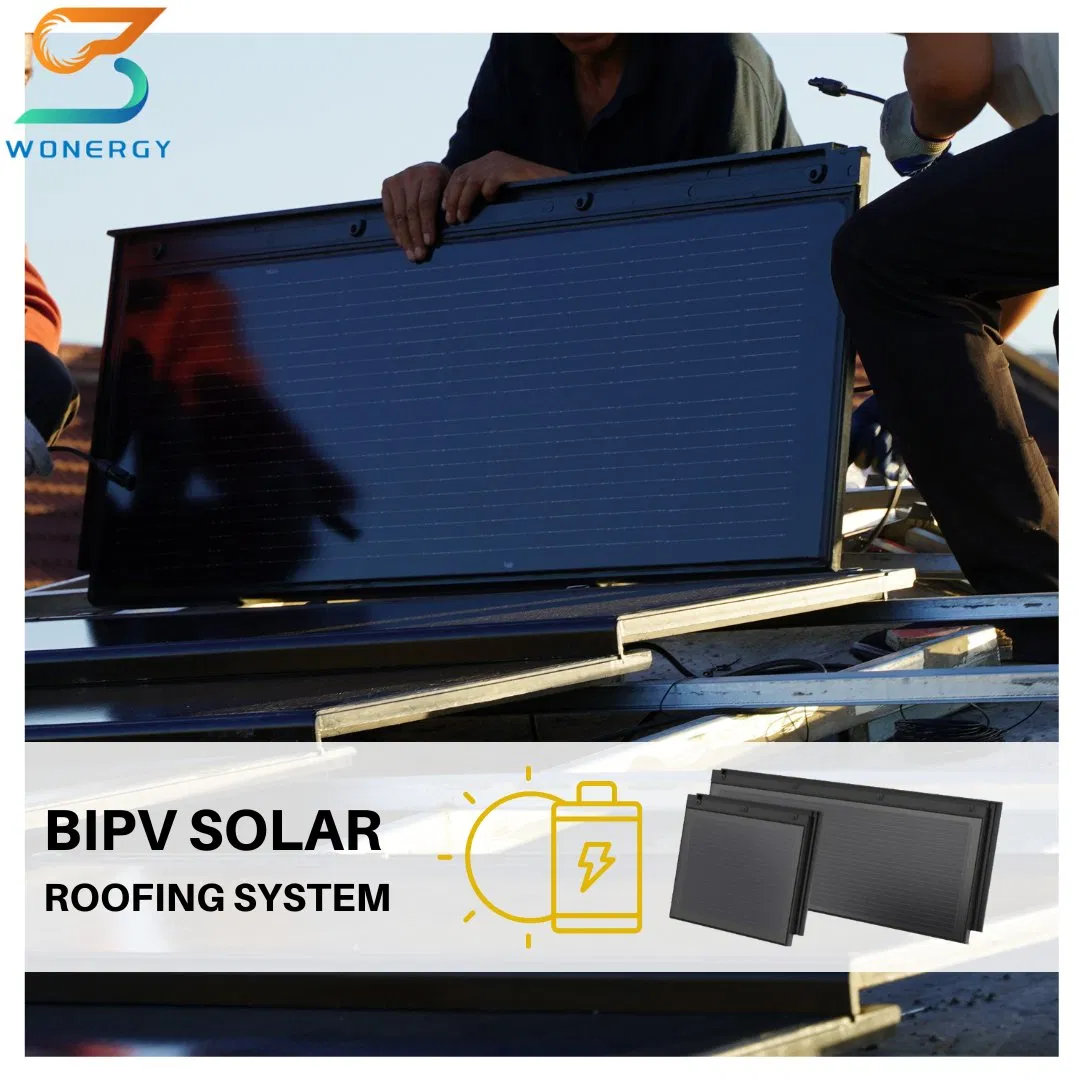 Germany Double Glass 4mm Thick Roofing BIPV Solar Panel Glass Facade Integrated Photovoltaics Roofing Tiles for Building