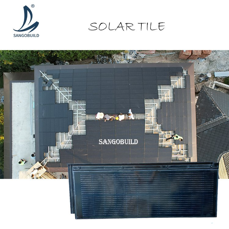 New BIPV Solar Roof Integrated Panel Vietnam Government Pointed Roofing Materials Roofing Tiles with Plastic Frame