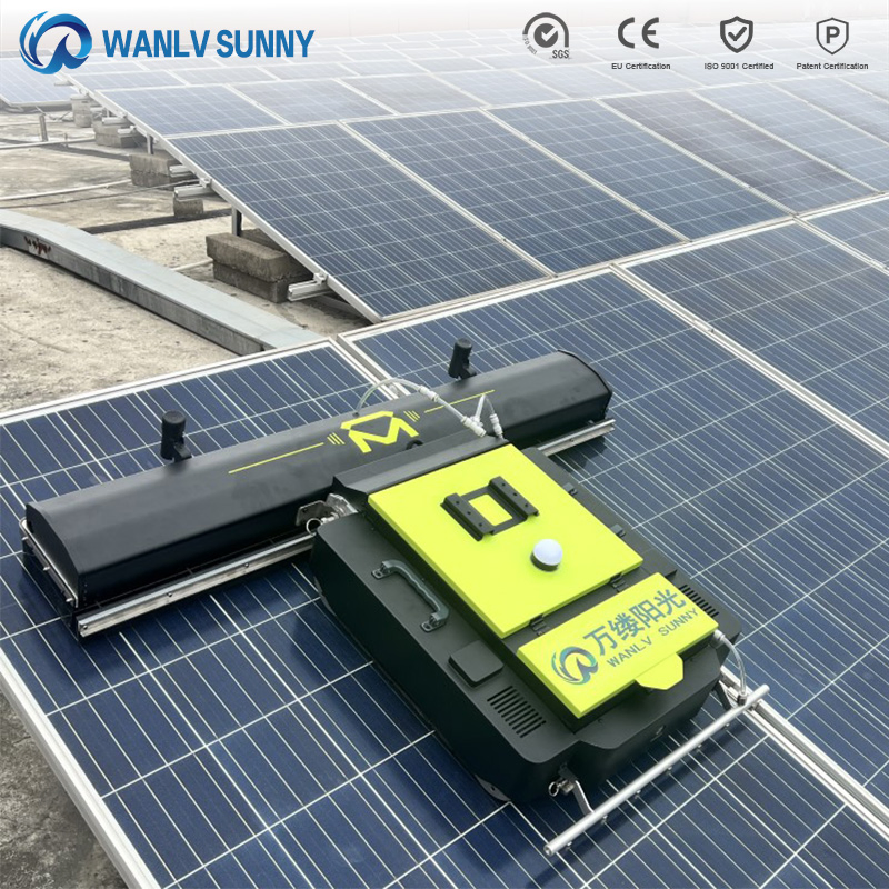 Hassle-Free Solar Panel Cleaning Robot for Large Photovoltaic Plants Maintenance
