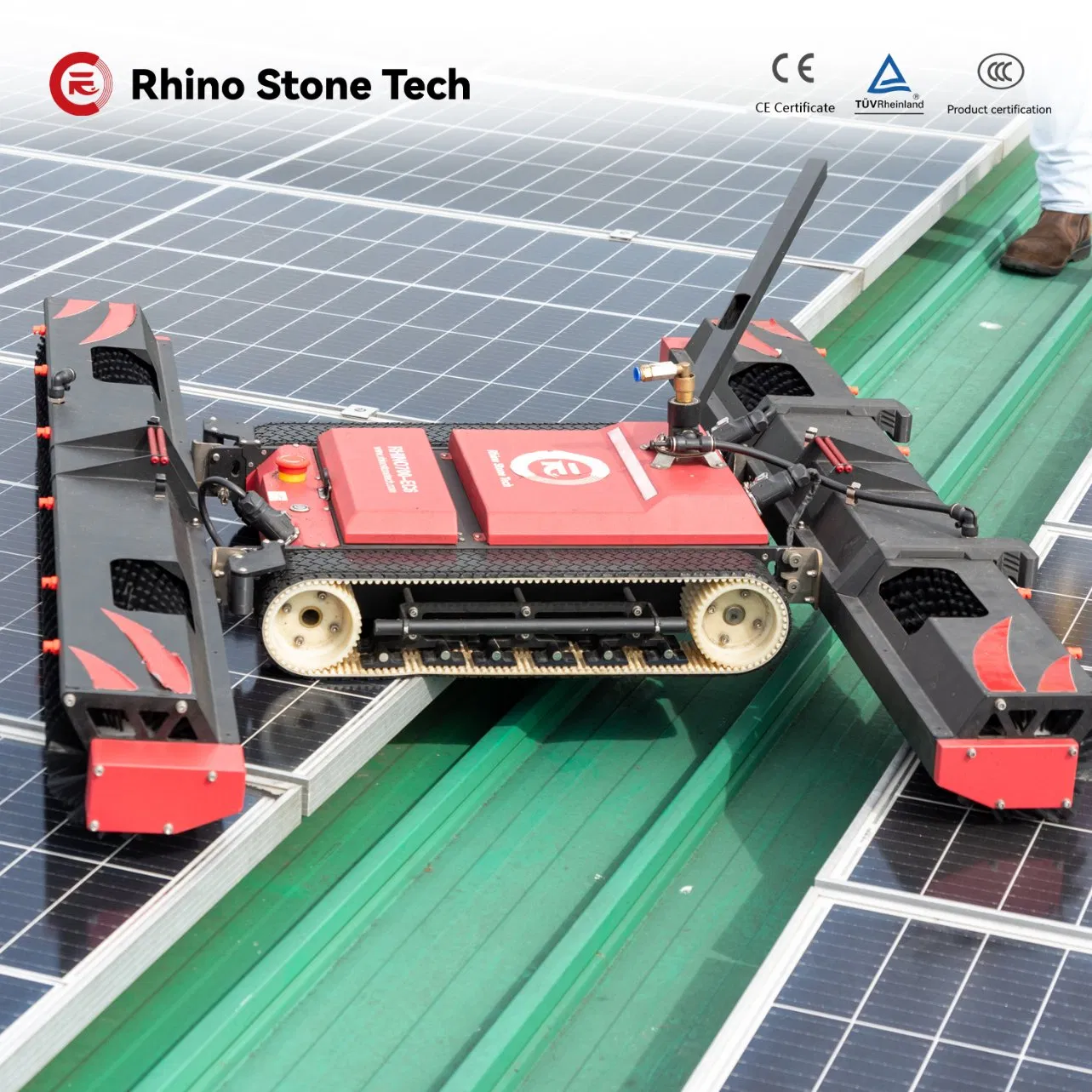 Solar Panel Cleaning Robot for Residential Roofs Home Photovoltaic PV Module Panel Cleaning Automatic Equipment