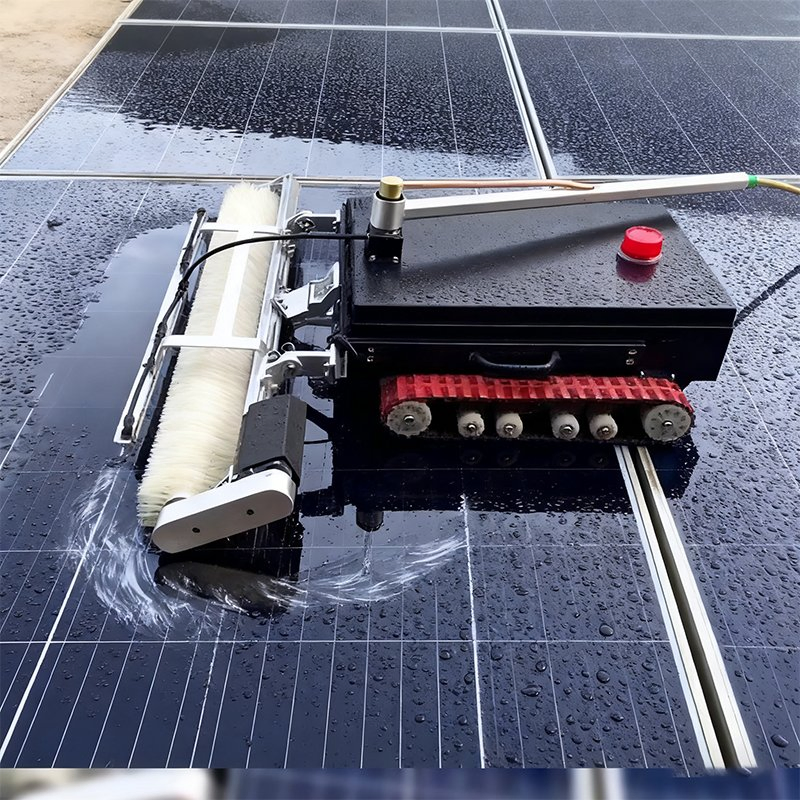Photovoltaic Panel Cleaning Solar Robot for PV Farm Maintenance