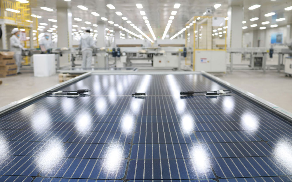 Anhui Ran Solar global deployment map showing solar installations across 80+ countries worldwide