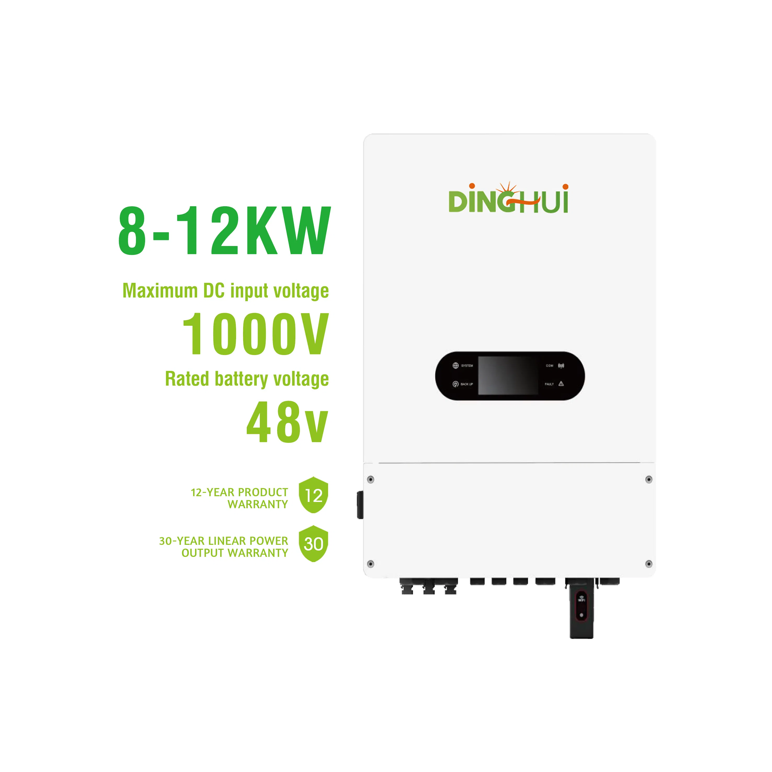 Hybrid Solar Inverter off-Grid 8kw 10kw 12kw Three Phase String MPPT Charge Controller Inverter