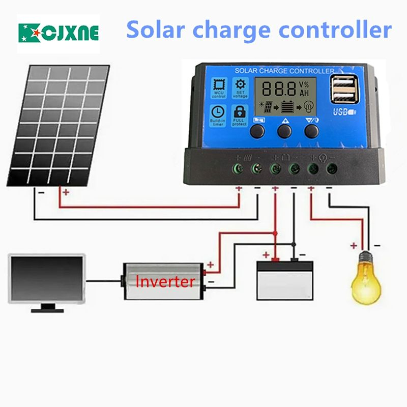 Cjxne Lead-Acid Battery High Efficiency MPPT Solar Panel Charger Controller 60A