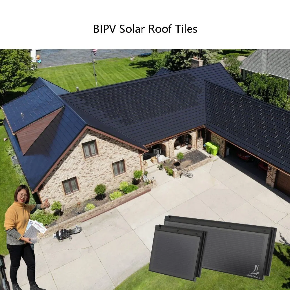 Scotland BIPV Integrated Photovoltaic Technology and Green Energy Building Material Solar Shingle Panel Roof Tiles Roofing Sheet