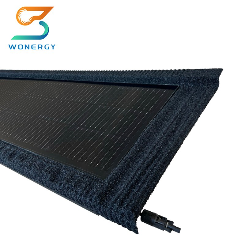 Vbsolar Tile 30W Tier 1 Solar Roof Tiles Single Double Glass Black Grey High-Power Solar Tiles Solar Panels Roofing Sheets