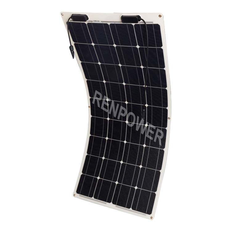 Customized Monocrystalline 200W Flexible Solar Panel Lightweight PV Module Bendable Waterproof RV Yacht Balcony Outdoor Uneven Surface